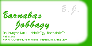 barnabas jobbagy business card